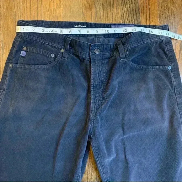 AG Adriano Goldschmied Men's Corduroy Pants - Dark Gray - Picture 5 of 8
